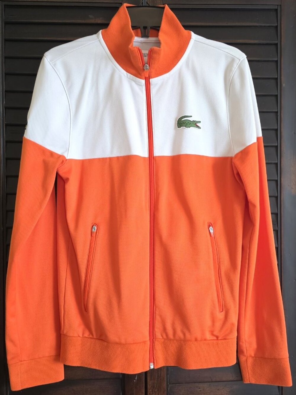 Lacoste Sport Miami Open Jacket & Cap Set Orange White Unisex XS Tennis Itaú
